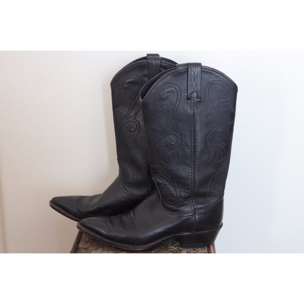 Black Festival Cowboy Boots